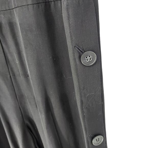 Theory Wool Blend Black Button Wide Leg High Neck Jumpsuit Womens Size 12 - Picture 5 of 6